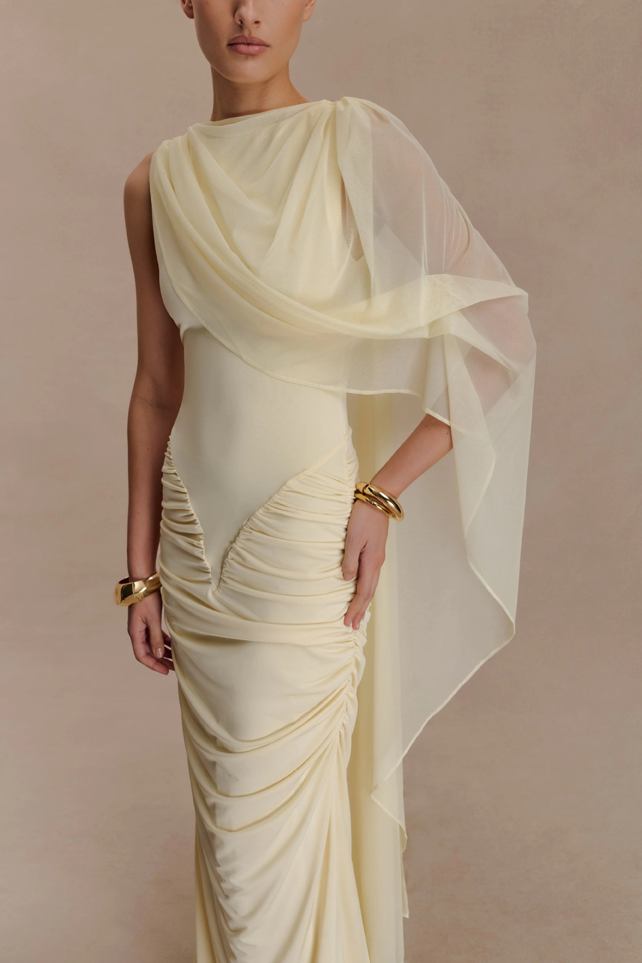 Women'S Holiday Formal Wear - Vestido de fiesta amarillo para mujer
