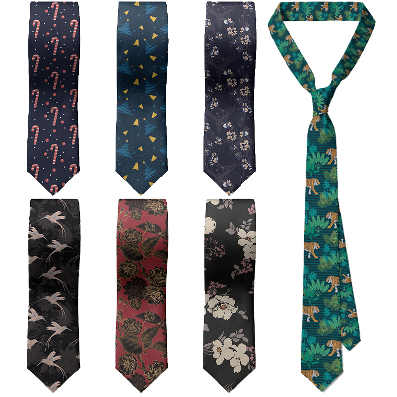 Women'S Holiday Formal Wear - Corbata ajustada con estampado 3D para