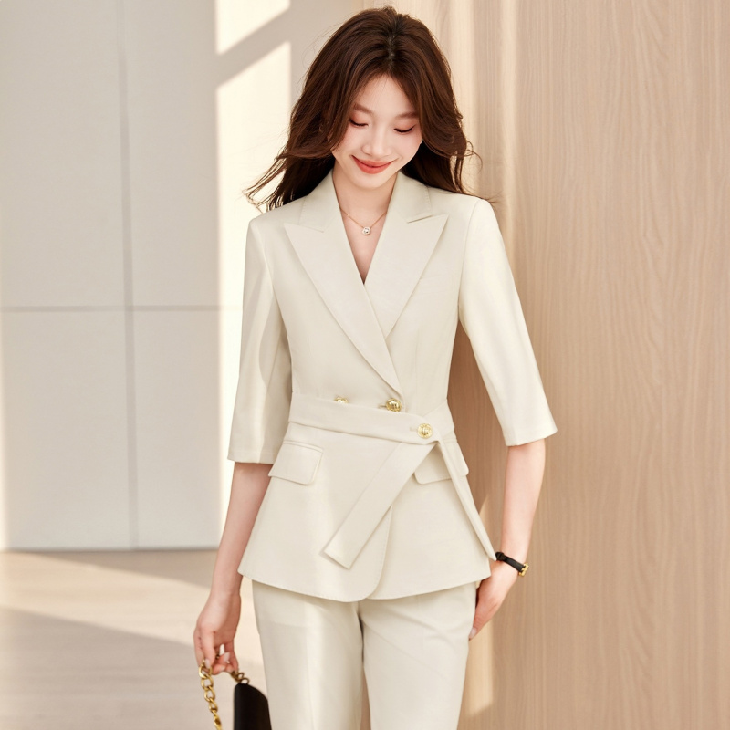Women'S Formal Wear Stores - Traje de mujer color crudo, novedad