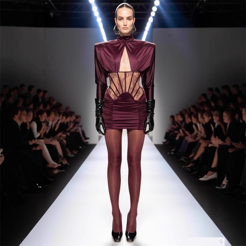 Women'S Holiday Formal Wear - Vestido de fiesta fucsia para mujer,