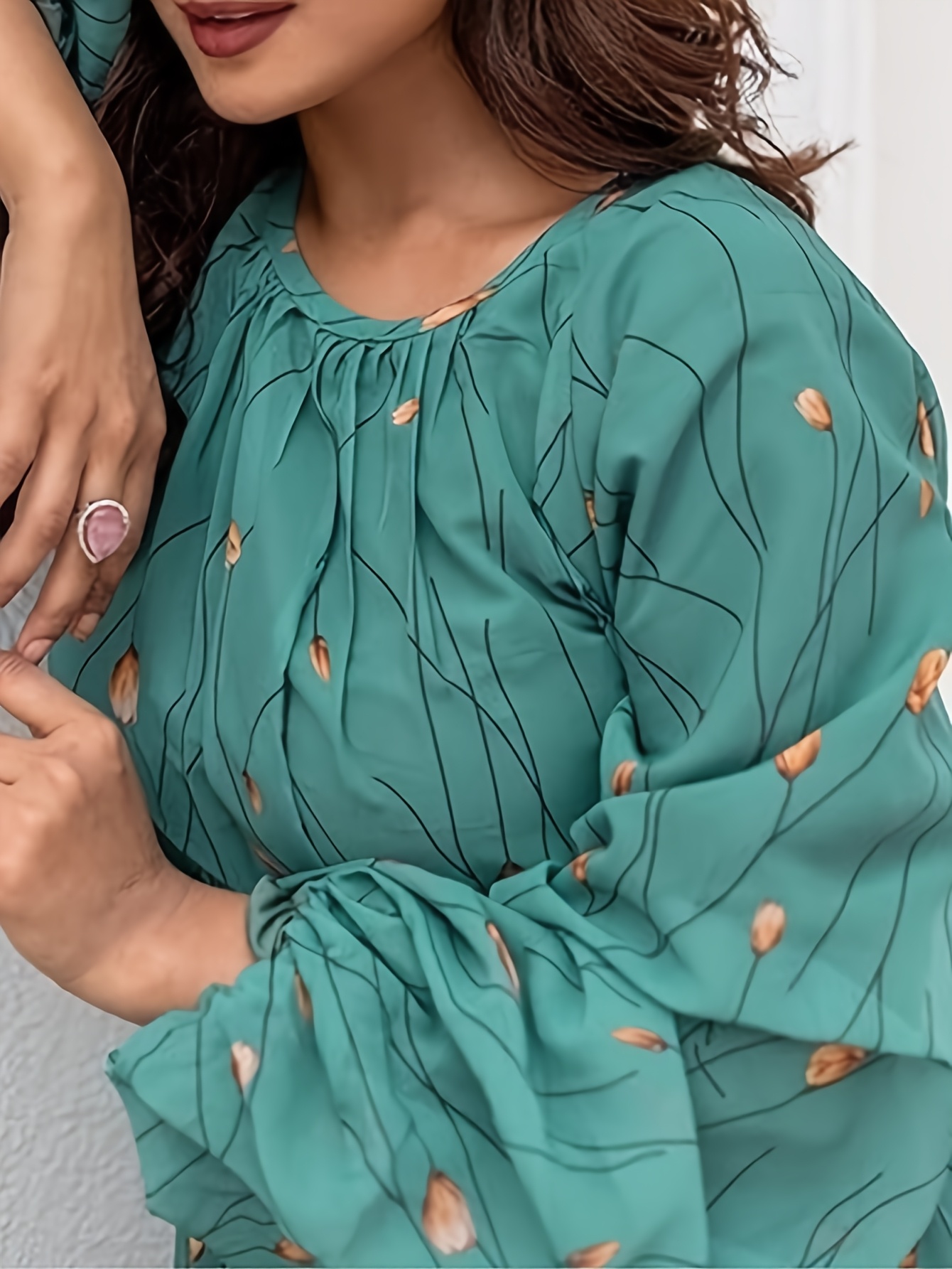 Elegante Vestido Largo Holgado - Women'S Green Formal Wear reseña y precio