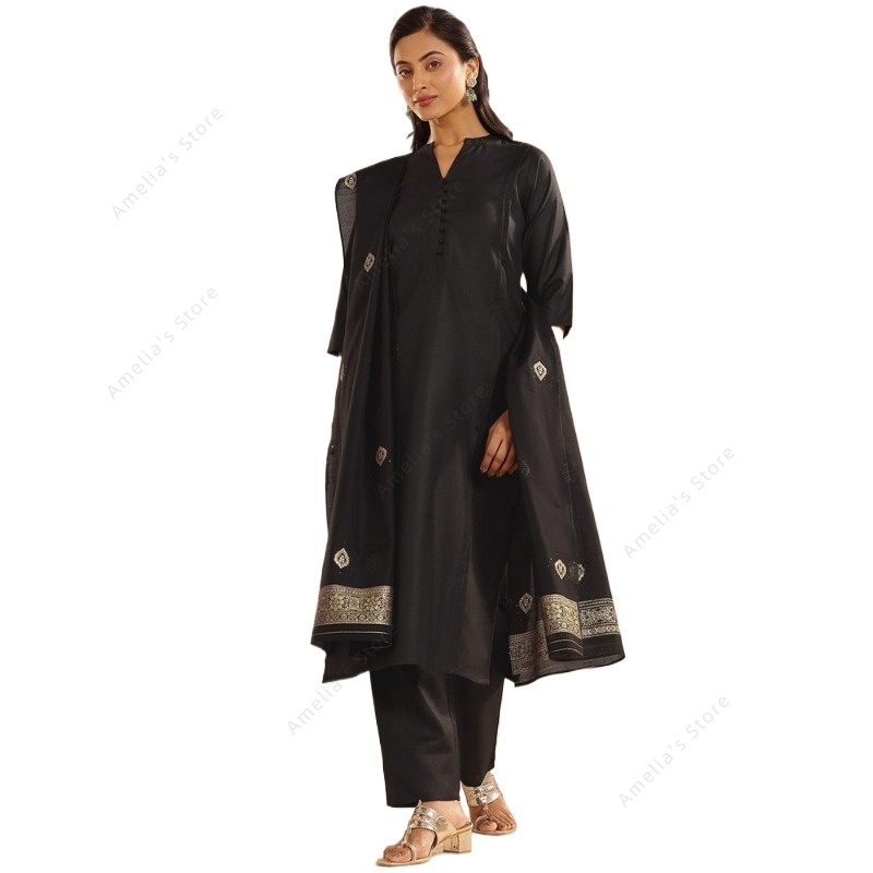 Conjunto de 3 Piezas de Kurta, - Women Formal Wear Ethnic reseña y precio